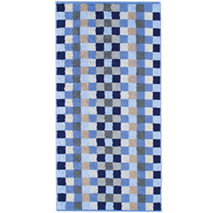 Cawö Unique Karo Washandje saphir 16x22