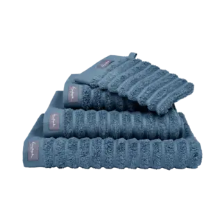 Vandyck Home Wave Vintage Blue Washandje 16X22