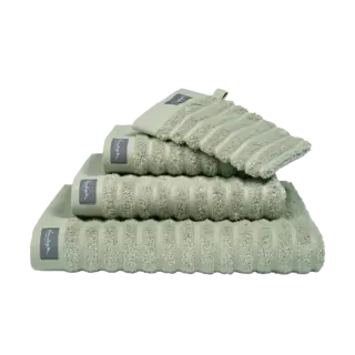 Vandyck Home Wave Smoke Green Washandje 16X22