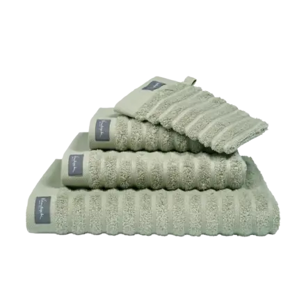 Vandyck Home Wave Smoke Green Washandje 16X22