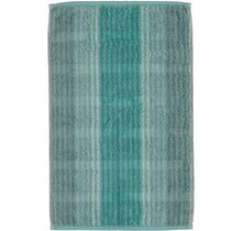 Cawö Cashmere Streifen Gastendoekje Munt 30x50