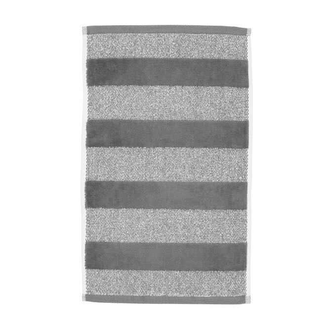 Beddinghouse Sheer Stripe Gastendoekje  Antraciet 30x50 cm