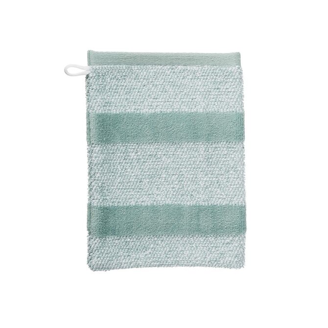Beddinghouse Sheer Stripe Washandje  Groen 16x22 cm