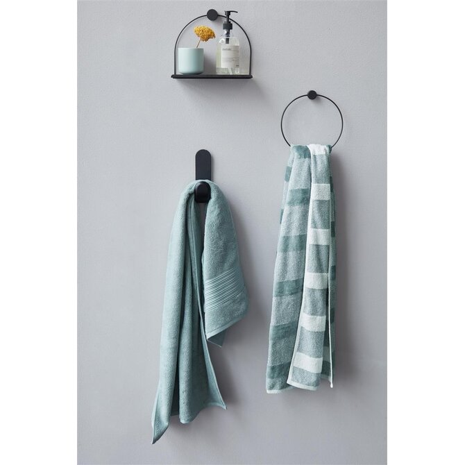Beddinghouse Sheer Stripe Gastendoekje  Groen 30x50 cm