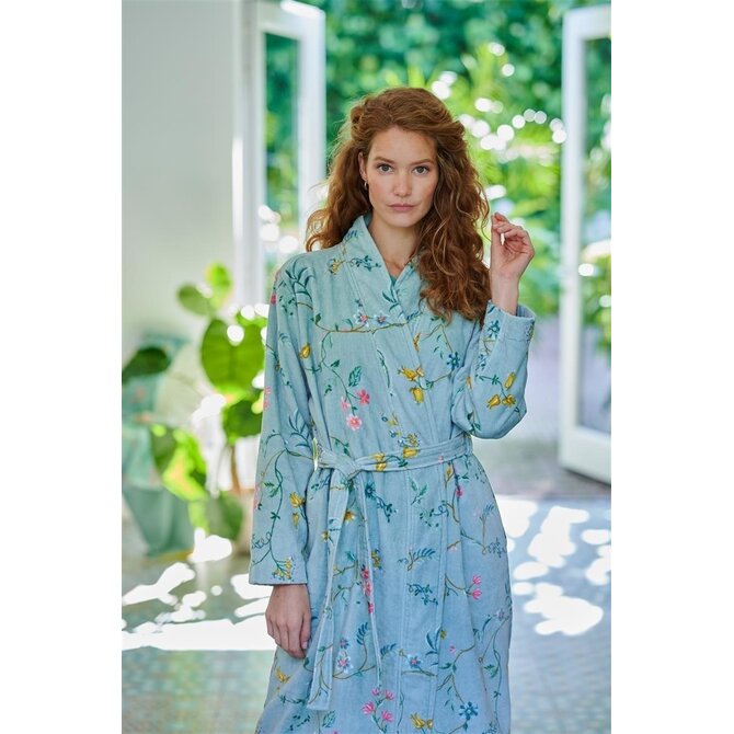 Pip Studio Les Fleurs Bathrobe Blue XS