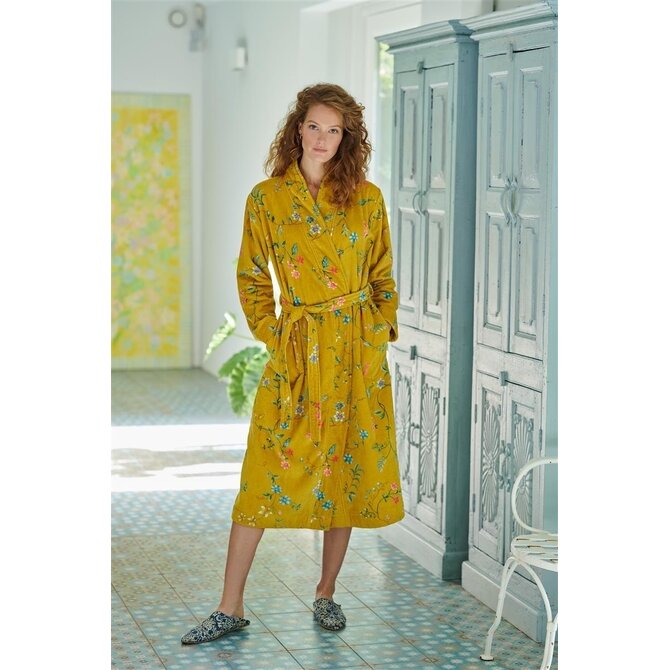 Pip Studio Les Fleurs Bathrobe Yellow L