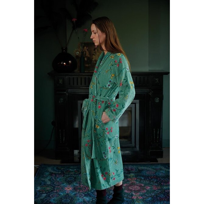 Pip Studio Les Fleurs Badjas - Groen XXL