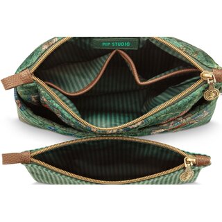 Pip Studio Caryn Cosmetic Bags Combi Mumbai Morning Green26x7.5x18cm/22x1x13cm