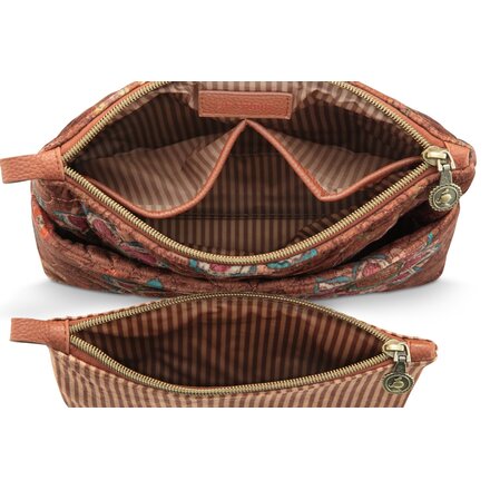 Pip Studio Caryn Cosmetic Bags Combi Mumbai Morning Brown26x7.5x18cm/22x1x13cm