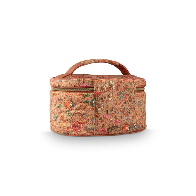 Pip Studio Cleo Beauty Case Flora Bangelore Sand 26x16x16cm
