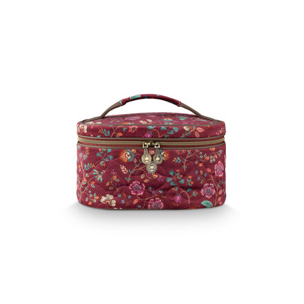 Pip Studio Cleo Beauty Case Flora Bangelore Dark Pink26x16x16cm