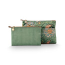 Pip Studio Pip Studio Caryn Cosmetic Bags Combi Mumbai Morning Green26x7.5x18cm/22x1x13cm