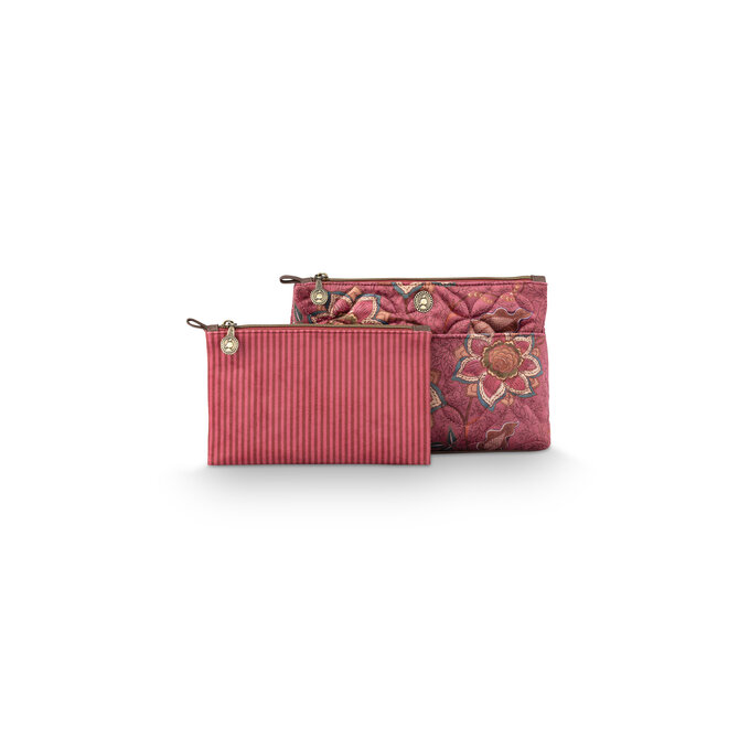 Pip Studio Caryn Cosmetic Bags Combi Mumbai Morning Pink26x7.5x18cm/22x1x13cm