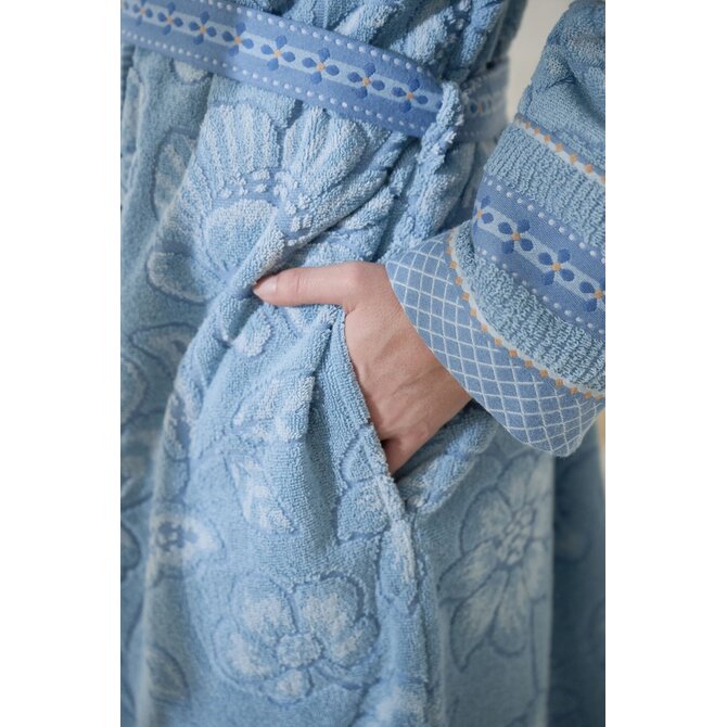 Pip Studio Jasmin Jacquard Badjas Licht blauw XXL