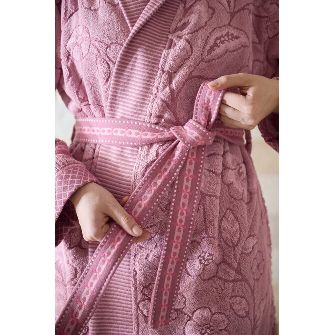 Pip Studio Jasmin Jacquard Badjas Licht roze S