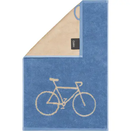 Cawö Postcard Towels 100 Gastendoekje Fahrrad / capri 30x50