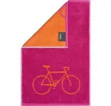 Cawö Postcard Towels 100 Gastendoekje Fahrrad / pink 30x50