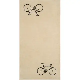 Cawö Velo Fahrrad 6298 Handdoek beige 50x100