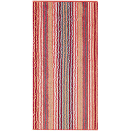 Cawö Unique Streifen 944 handdoek 50x100 Koralle