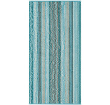 Cawö Unique Streifen 944 handdoek 50x100 Türkis