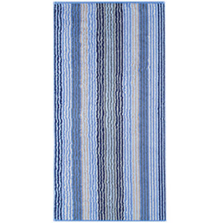 Cawö Unique Streifen 944 handdoek 50x100 Saphir