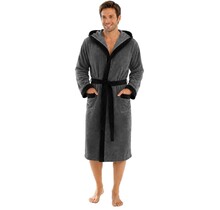 Morgenstern Elio 2 badjas Anthrazit/Schwarz M