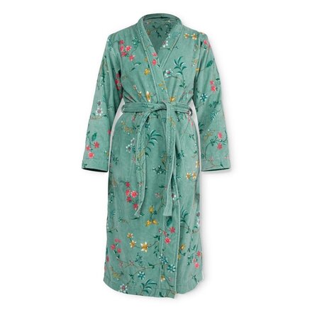 Pip Studio Les Fleurs Badjas - Groen XXL