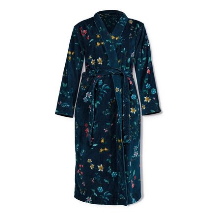 Pip Studio Les Fleurs Badjas - Donkerblauw XXL