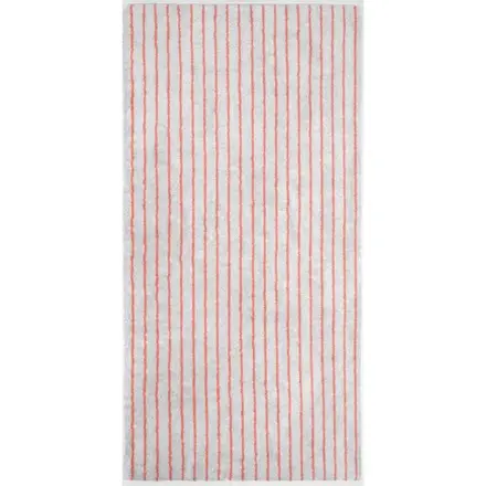 Cawö Weekend Streifen 6296 Douchelaken platin/koralle 70x140
