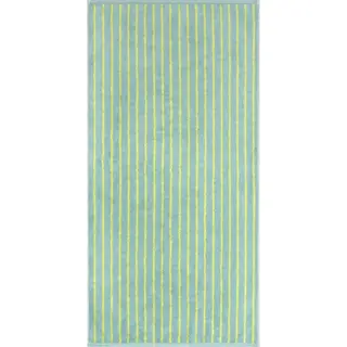 Cawö Weekend Streifen 6296 Gastendoekje groen/lemon 30x50