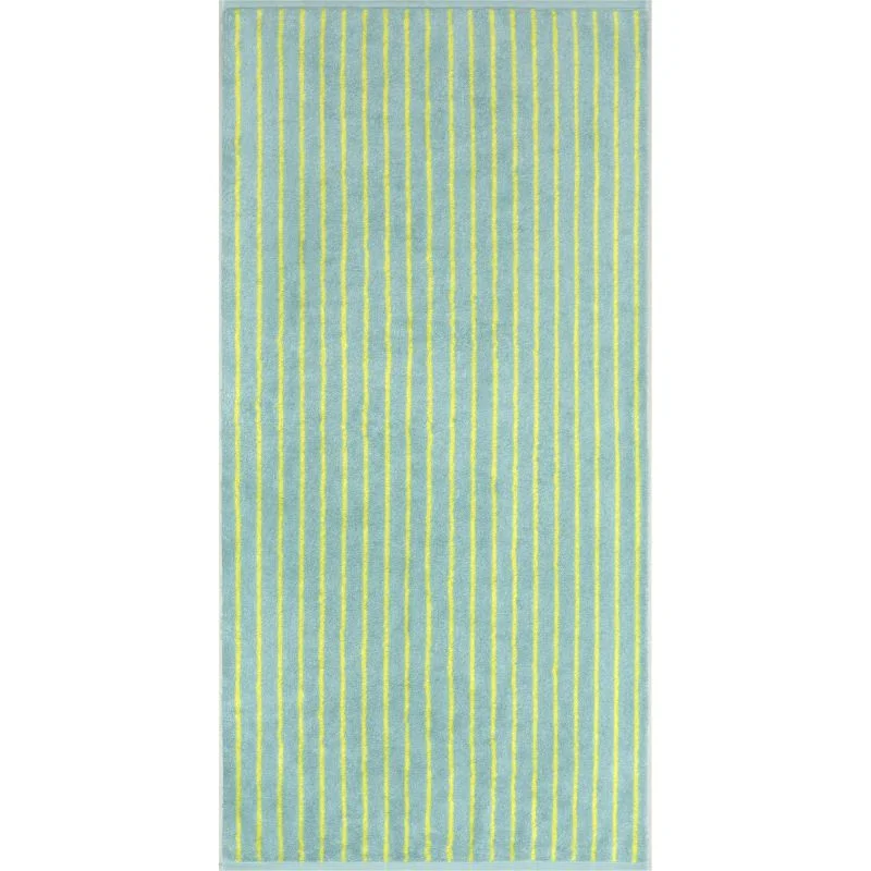 Cawö Cawö Weekend Streifen 6296 Handdoek groen/lemon 50x100