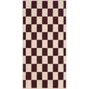 Cawö Cawö Weekend Karo 6297 Douchelaken natuur/burgundy 70x140