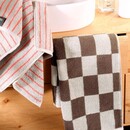 Cawö Cawö Weekend Streifen 6296 Handdoek platin/koralle 50x100