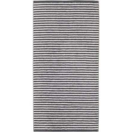 Cawö Club Ringel 6300 Handdoek basalt 50x100