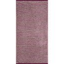Cawö Cawö Club Ringel 6300 Handdoek burgundy 50x100