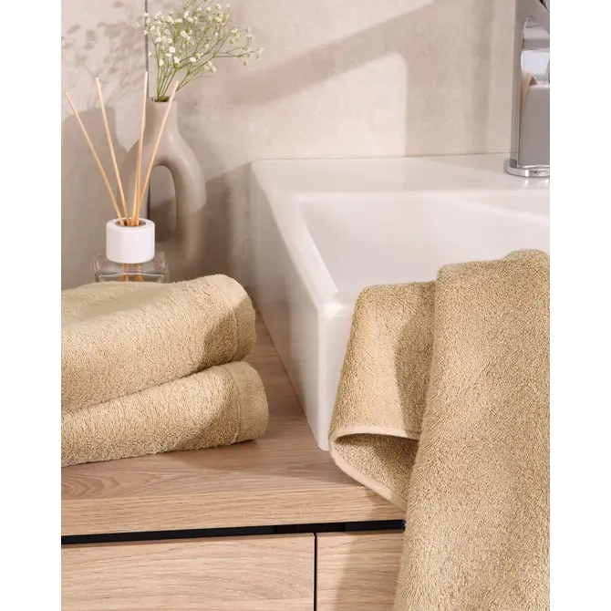 Cawö Lifestyle Uni 7007 Gastendoekje camel 30x50