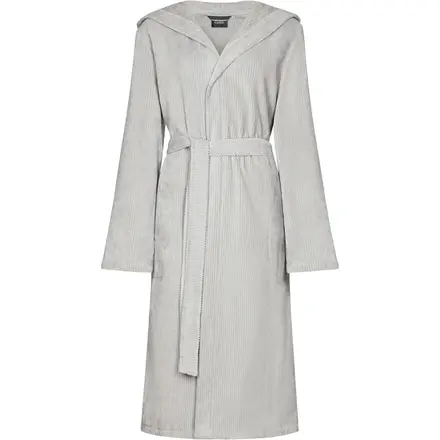 Cawo Dames Badjas extra licht met Capuchon 6140 silber 42