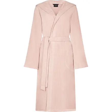 Cawo Dames Badjas extra licht met Capuchon 6140 blush 46
