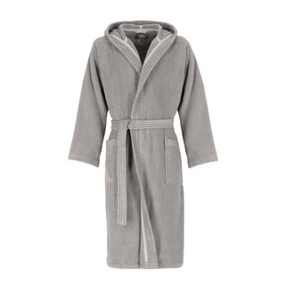 Cawö Home Heren Badjas met Capuchon 853 metal L