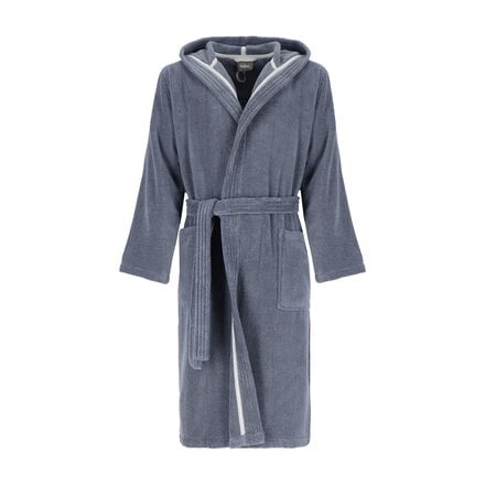 Cawö Home Heren Badjas met Capuchon 853 nachtblau M