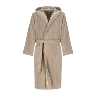 Cawö Home Heren Badjas met Capuchon 853 sand L