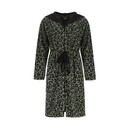 Cawö Cawö Home Dames Korte badjas met Capuchon en Ritssluiting 854 oliv XL