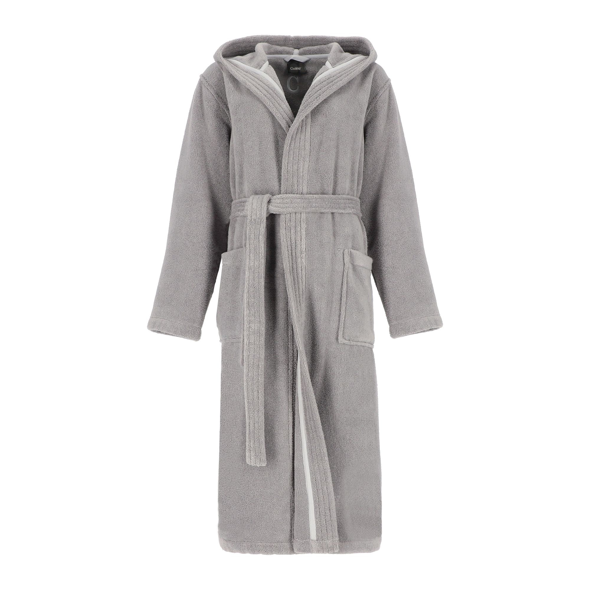 Cawö Cawö Home Dames Badjas met Capuchon 852 metal L