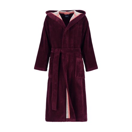 Cawö Home Dames Badjas met Capuchon 830 burgundy 32/34