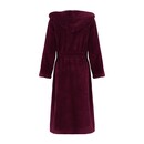 Cawö Cawö Home Dames Badjas met Capuchon 830 burgundy 32/34