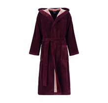 Cawö Home Dames Badjas met Capuchon 830 burgundy 44/46
