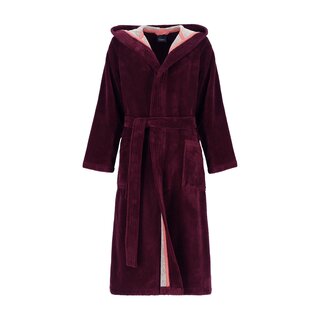Cawö Home Dames Badjas met Capuchon 830 burgundy 44/46