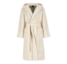 Cawö Home Dames Badjas met Capuchon 849 natur/sparkle L