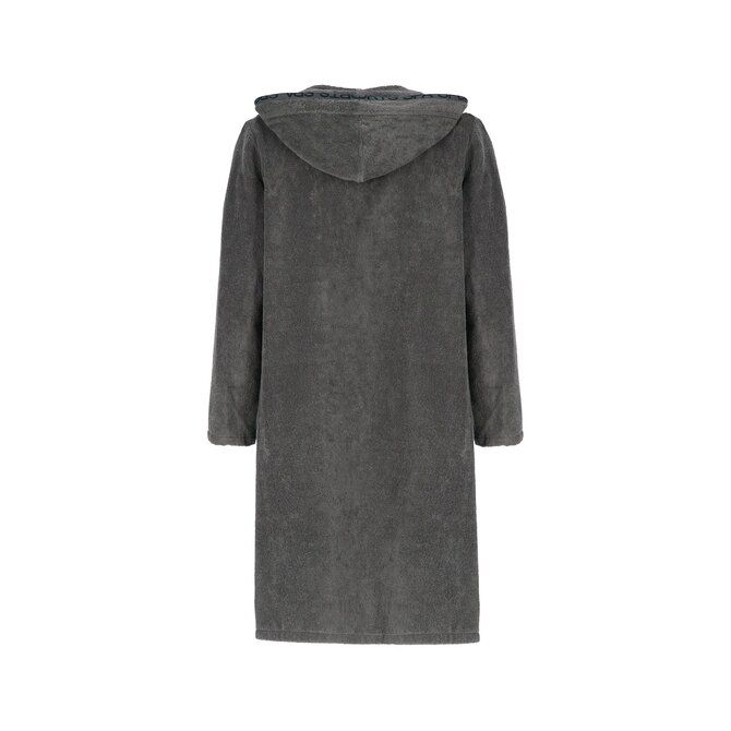 Cawö Heren Badjas met Capuchon en ritssluiting 6850 anthrazit XL