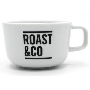 Roast & Co Cappuccino kop met zwart logo